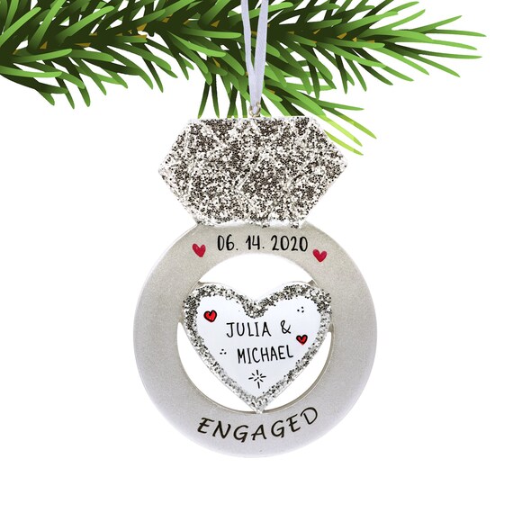 Engagement Ring Ornament 2022 Engaged Ornament Custom Newly Etsy UK