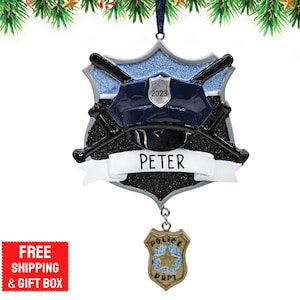 Personalized Police Ornament 2023, Police Christmas Ornament, Policeman Ornament, Police Officer Ornament, Cop Christmas Ornament, Xmas Gift