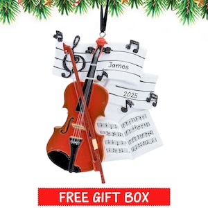 Personalized Cello Ornament, Cello Christmas Ornament, Musical Instrument Ornament Cello for Boy/Girl, Custom Xmas Tree Gift for 2026