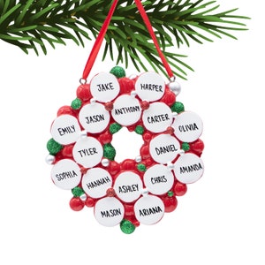 Family Ornament with 16 Names, Personalized Christmas Ornament, Large Family Ornament , Gift for Christmas 2025