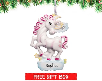 Personalized Unicorn Christmas Ornament 2026