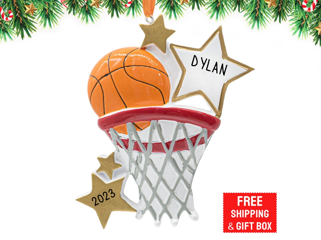 Basketball Ornament, Basketball Christmas Ornament, Personalized