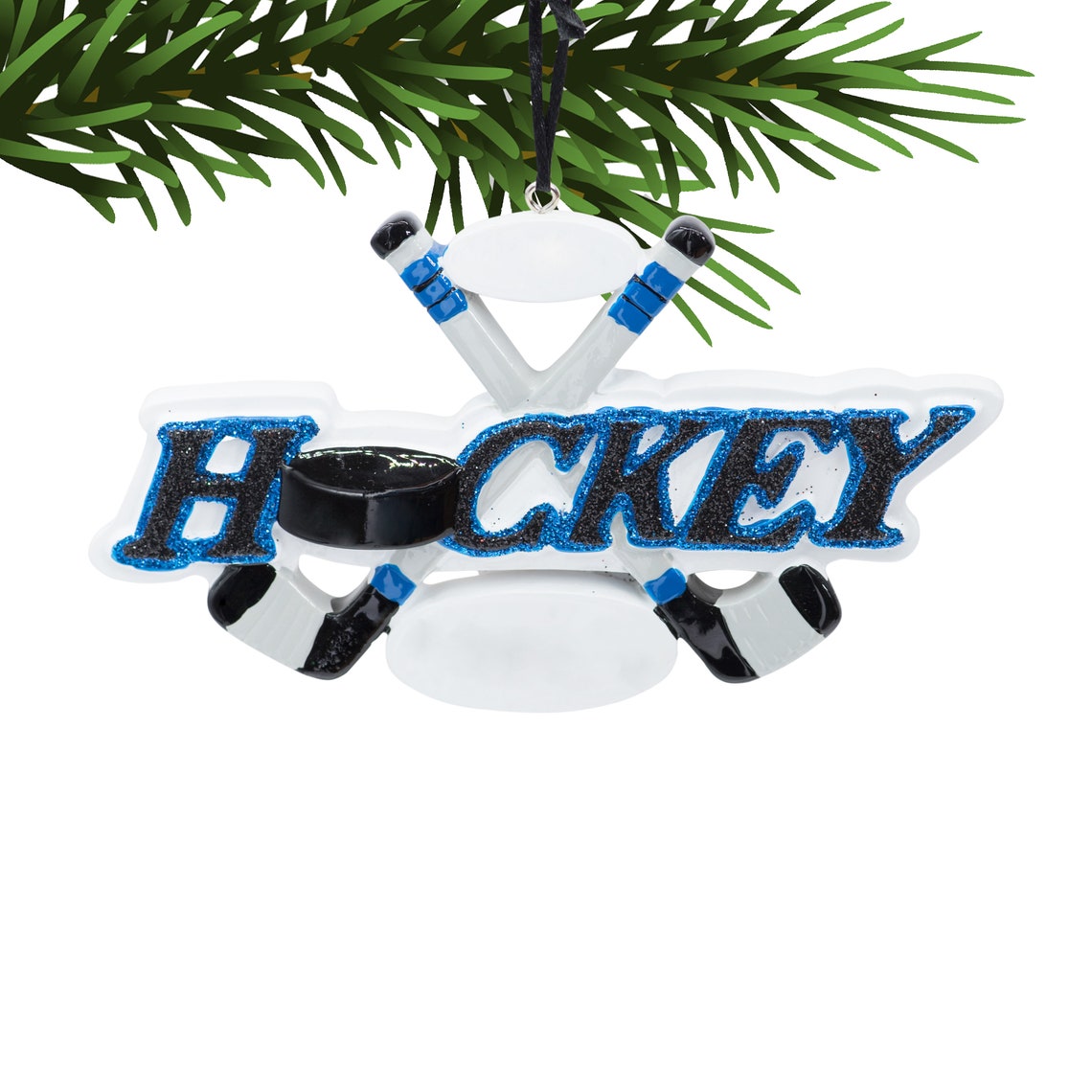 Hockey Ornament Ice Hockey Christmas Ornament Personalized Etsy
