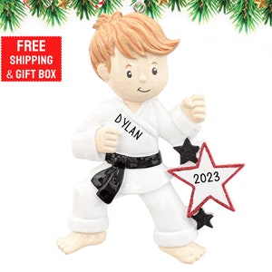 Karate Ornament, Karate Personalized Ornament, Karate Boy Ornament, Karate Christmas Ornament, Customized Xmas Gift for 2023