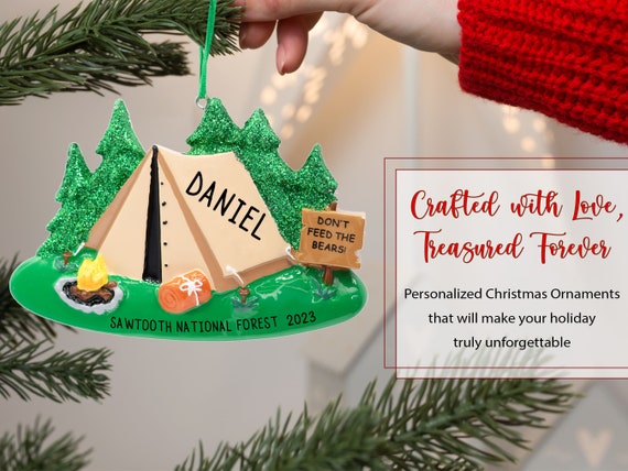 Personalized camping christmas ornaments Clearance