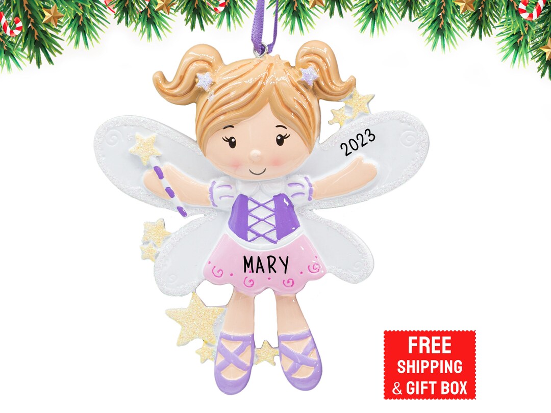 Fairy Christmas Ornament, Personalized Fairy Ornament for Christmas Tree, Fairy Ornament for
