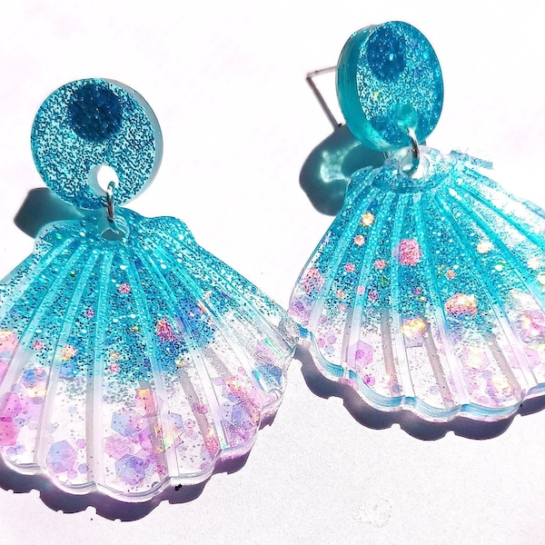 Mermaid shell earrings
