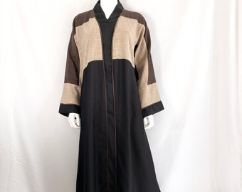 Vintage black brown and beige kaftan