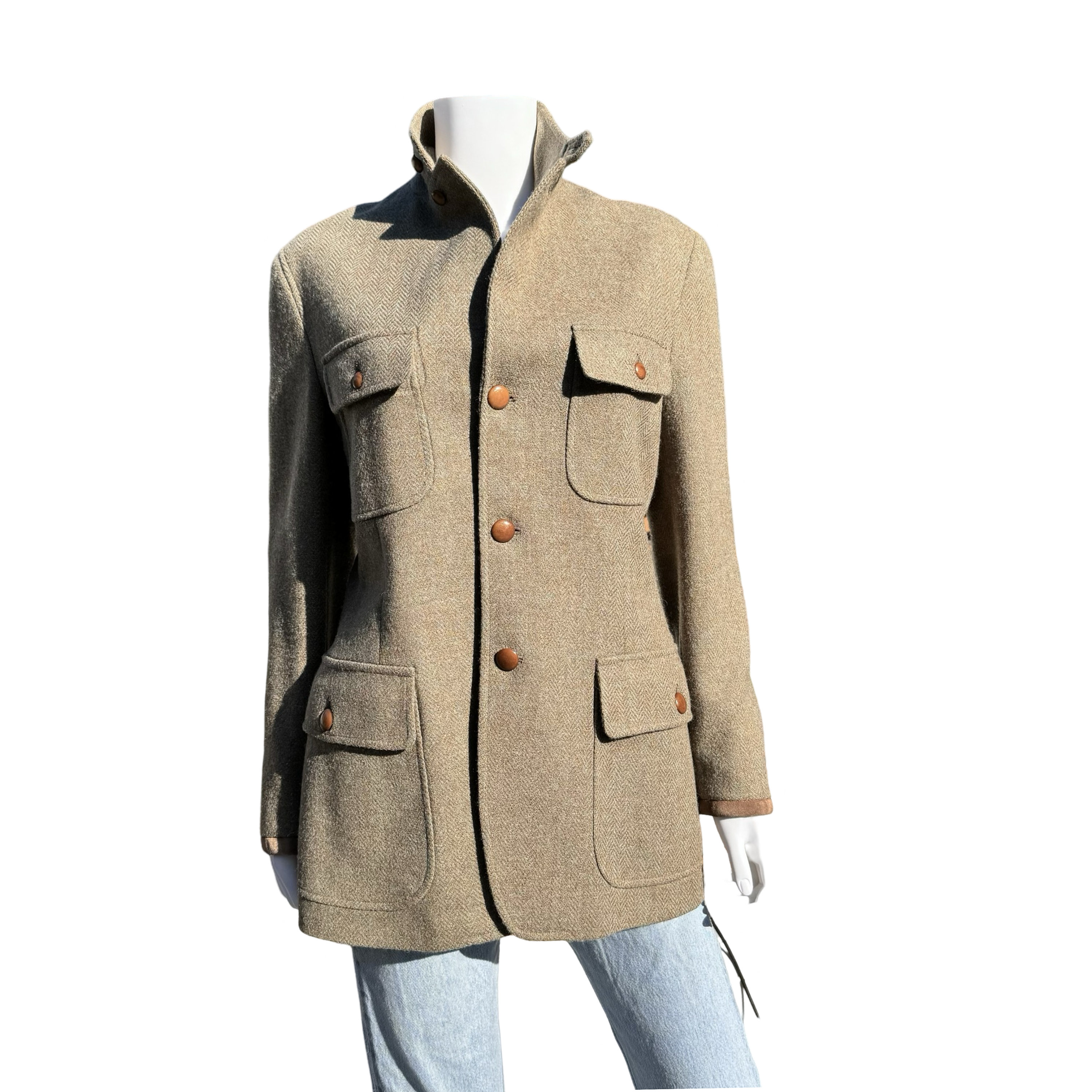 Tweed Jacket Twill Classic Blazer - Etsy