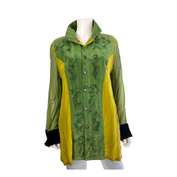 Vintage handmade reversible silk shirt jacket | handmade in Bali