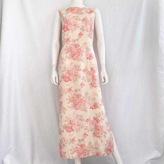 Vintage 90s 1990s Laura Ashley floral print dress… - image 1