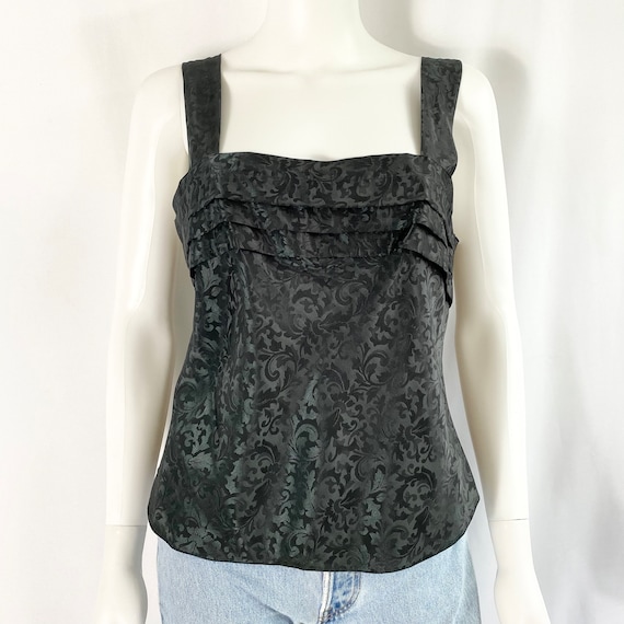 Vintage late 80s/90s Lucie Ann II black paisley c… - image 1