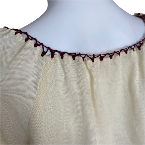 Vintage Hungarian style embroidered peasant blouse - image 8
