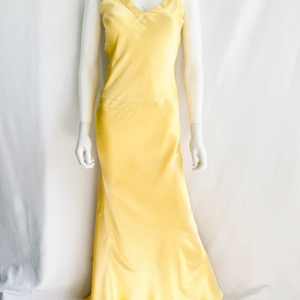 Vintage Y2K iconic “How to Lose a Guy in 10 Days” yellow silk gown