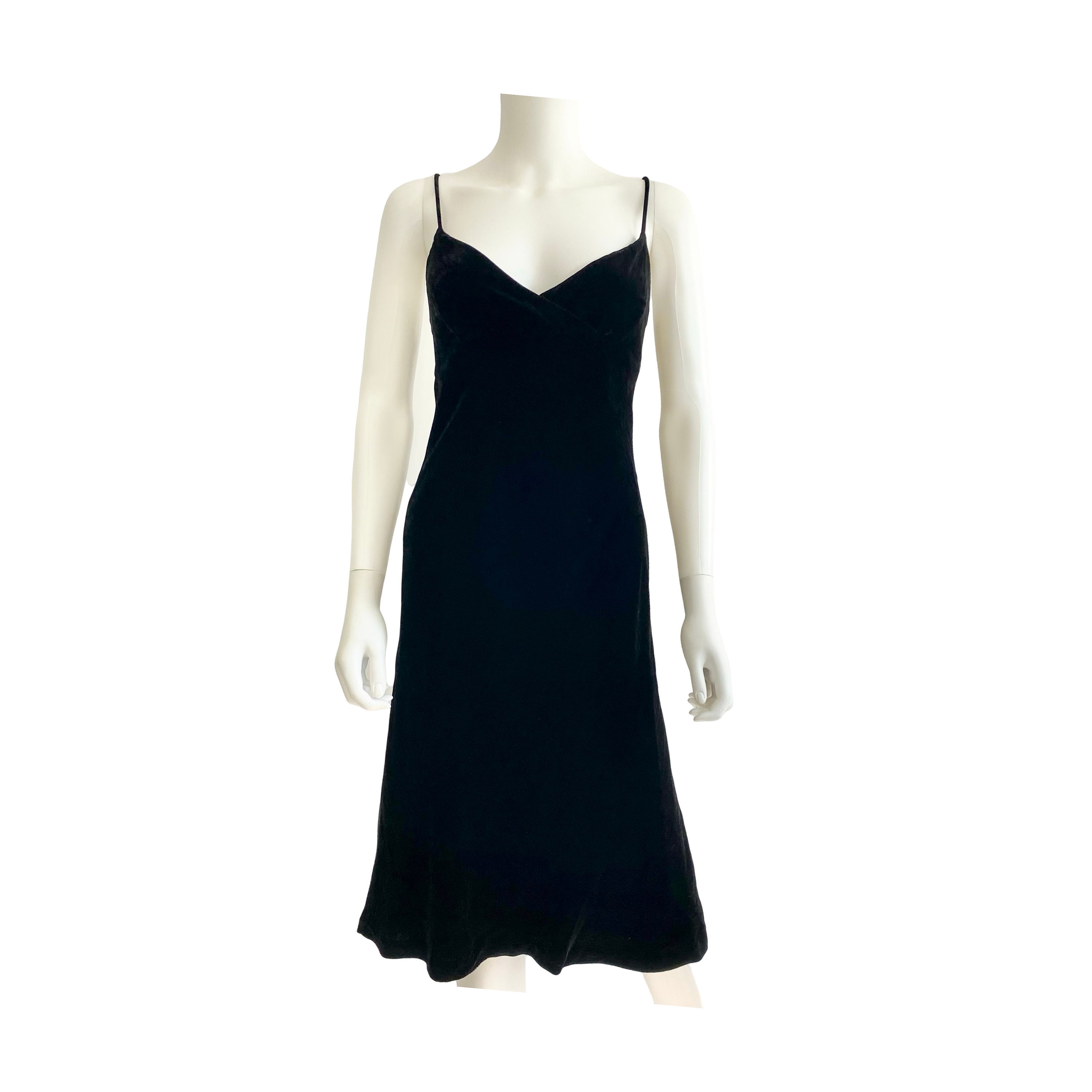 Vintage Late 90s/y2k Ralph Lauren Velvet Spaghetti Strap Dress - Etsy