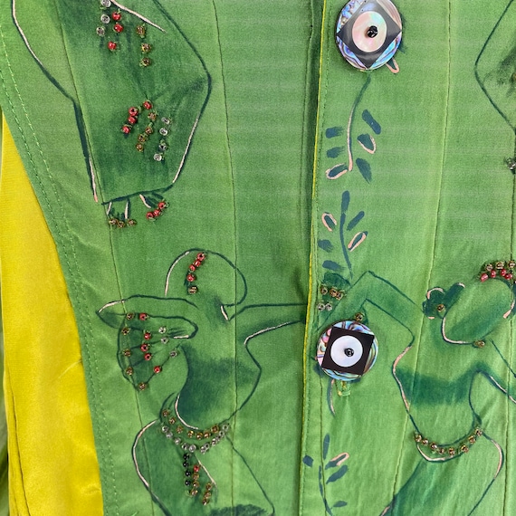 Vintage handmade reversible silk shirt jacket | h… - image 3