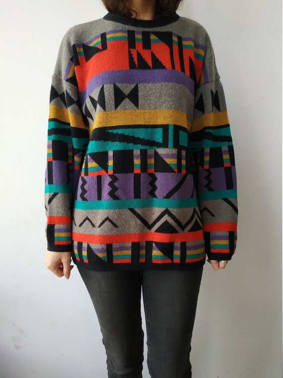 sweater with skirt 80s
