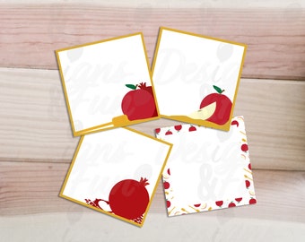 Rosh Hashanah Card Set: Apple, Honey, Pomegranate (Digital Download)