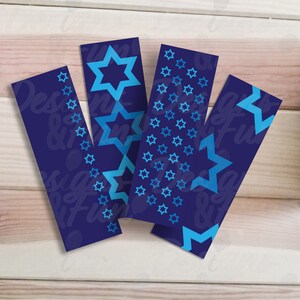 Printable star of David bookmark, Jewish kids, Jewish holiday digital download bookmark set, Instant download