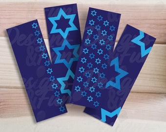 Star of David Bookmark Set, Jewish Holiday Gift (Digital Download)