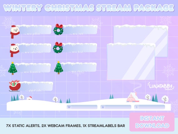Twitch or Streaming Panels Christmas Snowmen Snowman Winter Graphics ...