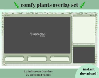 Plants Green Twitch Overlay Etsy Australia