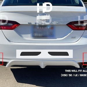 HDUSA Fits Toyota Camry 2018-2024 Rear Reflectors Precut Dark Blacked out Vinyl Tail Light Tint Overlay 2018 2019 2020 2021 2022 2023