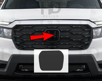 HDUSA Fits Honda Passport 2023-2025 Front Dark Precut Red Blacked out Vinyl Tint Decal Overlay 2023 2024 Compatible to Emblem