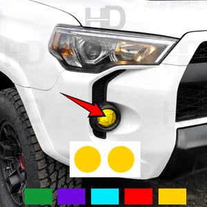 HDUSA For 4Runner Fog Light Yellow Precut Dark Vinyl Tint Overlay 2015 2016 2017 2018 2019 2020 2021 2022 2023 2014-2024 Fits Toyota 4Runner