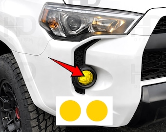 HDUSA For 4Runner Fog Light Yellow Precut Dark Vinyl Tint Overlay 2015 2016 2017 2018 2019 2020 2021 2022 2023 2014-2024 Fits Toyota 4Runner
