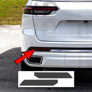 HDUSA Fits 2021-2025 Jeep Grand Cherokee L Rear Bumper Reflectors Markers Front Overlay Precut Dark Blacked Vinyl Tint Overlay 2021 2022 23