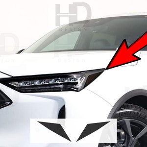 HDUSA For 2022-2024 Acura MDX Head light Front Side Marker Precut Dark Black Vinyl Tint Overlay Decal rear Blacked Out 2021 2022 2023