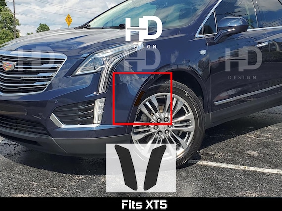 HDUSA Fits XT5 Cadillac 2017-2026 Front Side Markers Reflectors Bumper  Precut Dark Vinyl Tint Overlay Decal 2018 2019 2020 2021 2022 2023
