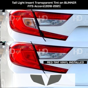 HDUSA Red Tail Light Rear Signal Style Precut Vinyl Tint Overlay Fits Honda Accord 2018 2019 2020 2021 2022 Dark Blacked Decals