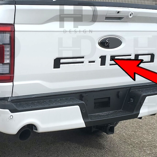 HDUSA Decals Inlay Fits Ford F-150 2021-2023 Rear Tail Gate Indentation Hatch Decal Vinyl Overlay 2021 2022 2023