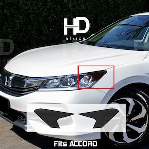 HDUSA Fits Accord 2016-2017 Head Light Front Side Marker Dark Precut Vinyl Tint Overlay Decal 2016 2017 Sedan For Honda