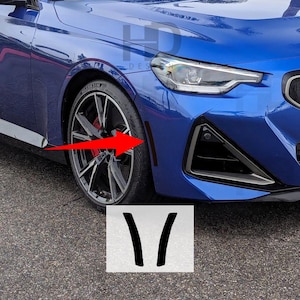 HDUSA Fits BMW 2 Series 2023-2025 Front Side Marker Dark Blacked out Decal Vinyl Tint Overlay G42 M240 230 M2 2023 2024