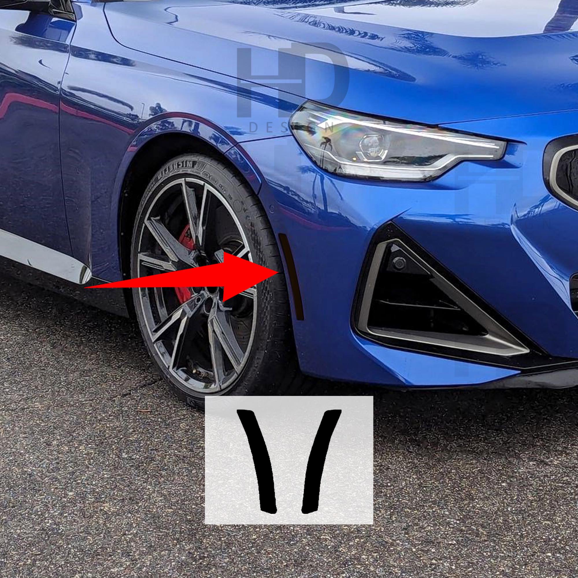 HDUSA Fits BMW 2 Series 2023-2025 Front Side Marker Dark Blacked