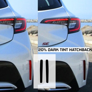HDUSA Fits Toyota Corolla Hatchback 2019-2025 Rear Reflectors Bumper Precut Dark Vinyl Tint Transparent Decals Overlay 2020 2021 2022 2023