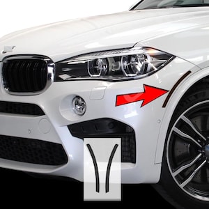 HDUSA Fits BMW X5 2014-2018 Front Side Marker Blacked out Vinyl Decal Tint Overlay 2014 2015 2016 2017 2018