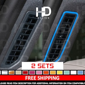 HDUSA Defrost Vent Vinyl Decal Fits Full Size Bronco 2021 2022 2023 2024 Accent Color Stripe Outline Overlay Sticker Custom Car Accessories