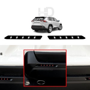 HDUSA Fits RAV4 2019-2025 Lightning Die Cut Vinyl Decals For Rear Bumper Markers Strike Overlay Cover Sticker For 19 2020 2021 2022 2023 24