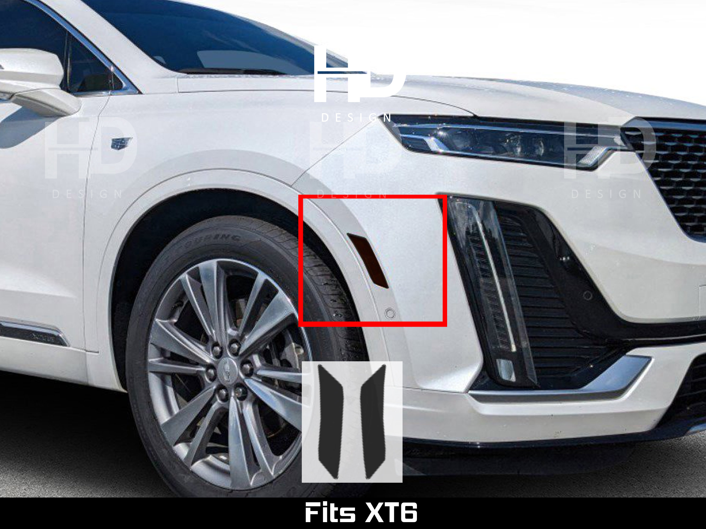 HDUSA Fits XT6 Cadillac 2020-2025 Front Side Markers Reflectors