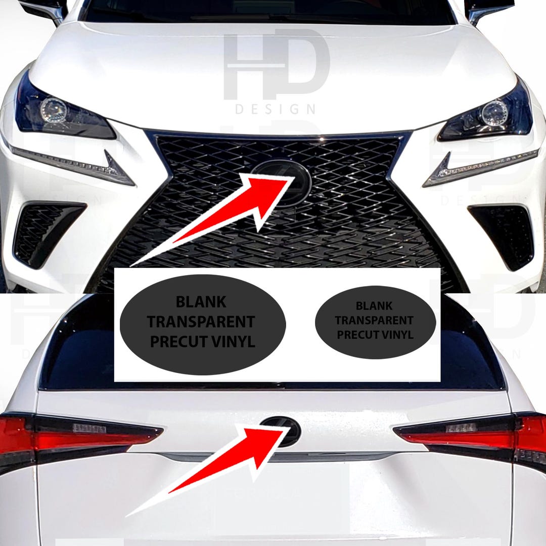 HDUSA for Lexus NX 2018-2021 Front and Rear Emblem Area Blank Colored ...