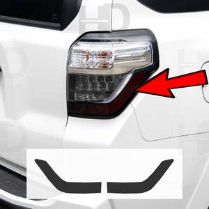 HDUSA 2014-2024 Fits Toyota 4Runner Tail Light Rear Reflectors Precut Dark Vinyl Tint Overlay 2014 2015 2016 2017 2018 2019 2020 2021 2022