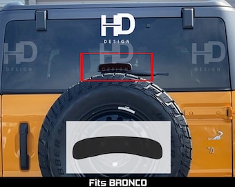 HDUSA Fits Ford Bronco Rear 3rd Brake Taillight Precut Dark Vinyl Tint Overlay Blacked Out 2021 2022 2023 2024