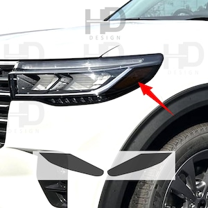 HDUSA Fits Explorer 2025 Front Head Light Precut Side Marker Dark Tint or Black Vinyl Overlay Decal For Ford Explorer