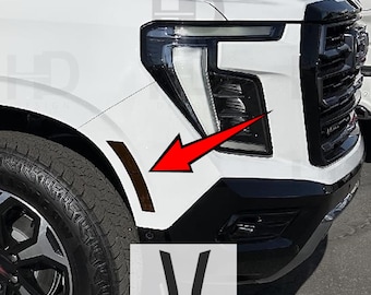 HDUSA Fits GMC Yukon 2025 2026 Front Side Markers Reflectors Rear Bumper Precut Dark Vinyl Tint Overlay Decal