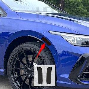 HDUSA 2022-2025 VW Golf GTI and R Front Side Marker Precut Dark or Black Out Transparent Vinyl Decals Tint Overlay 2022 2023 2024 2025