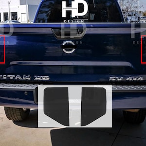 HDUSA 2016-2019 Fits Nissan Titan Tail Light Rear Precut Dark Vinyl Tint Overlay Accessory Decals 2016 2017 2018 2019